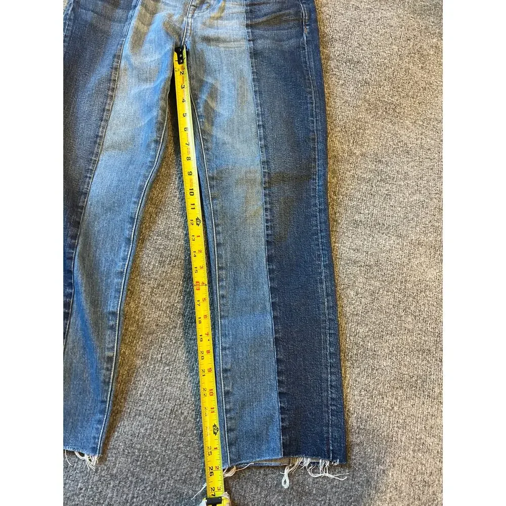 Madewell Cruiser Straight Crop Jeans Two-Tone Denim Size 25 NWOT - Picture 8 of 11